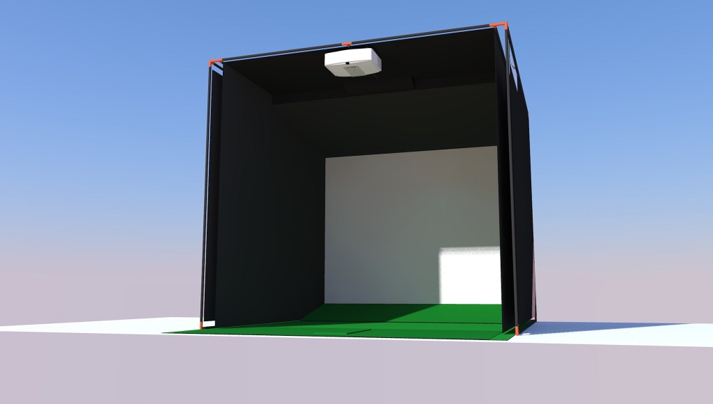 how to build a golf simulator enclosure
